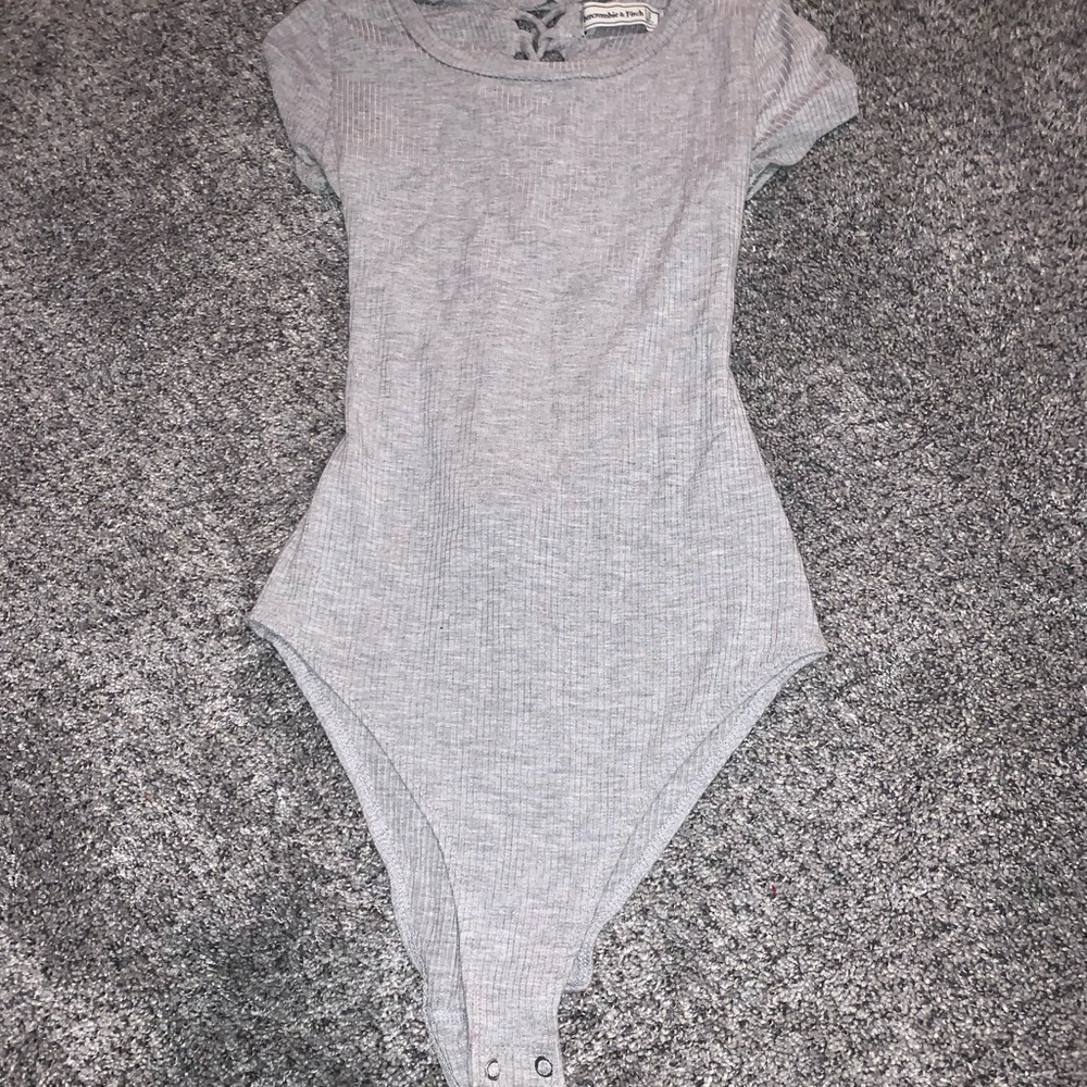 cute gray bodysuit